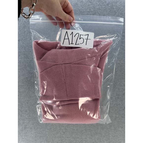 Vintage Pendleton Women's sz L Baby Pink 100% Wool Cowl Neck Sweater Pullover - Picture 10 of 10